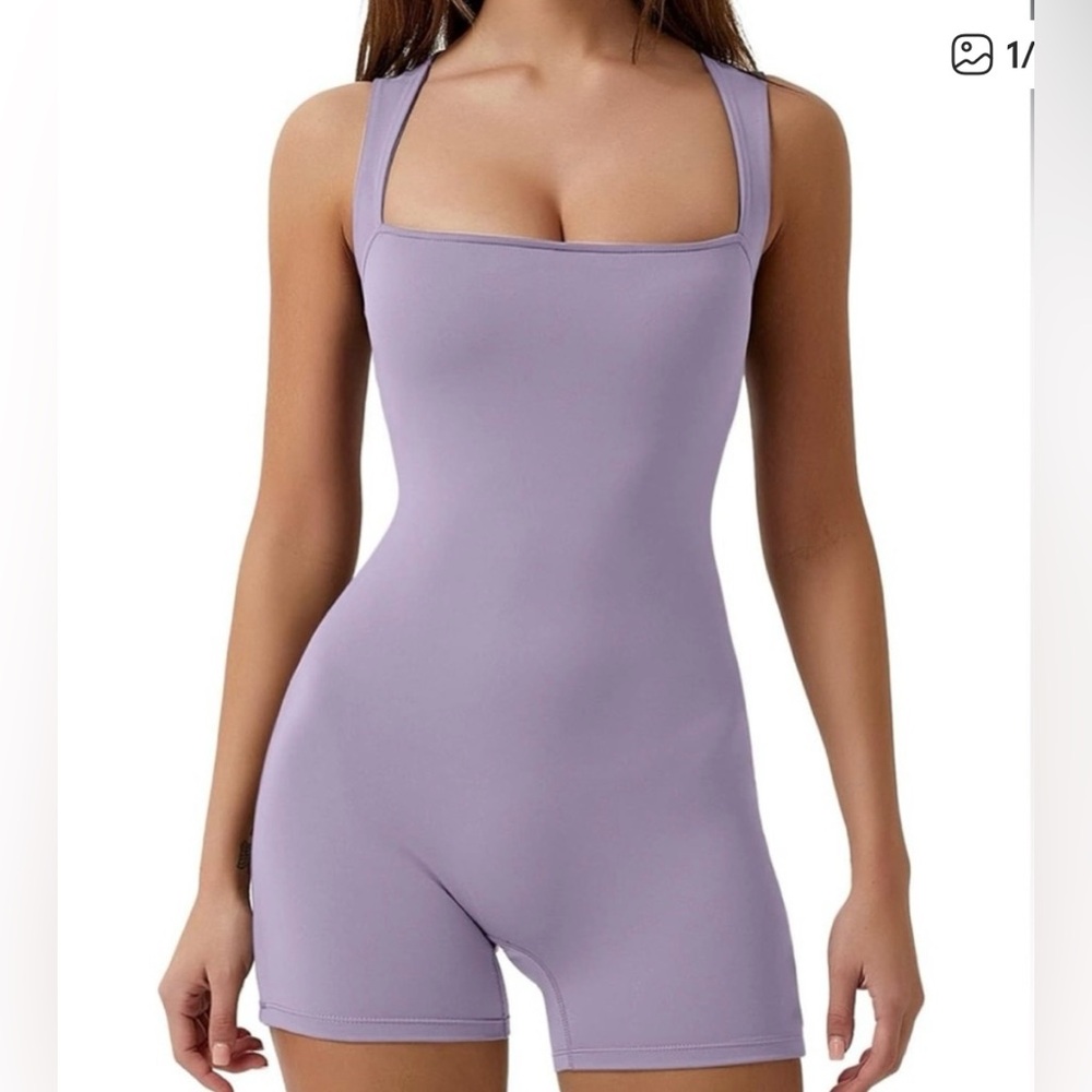 NWT QINSEN Womens Strappy Tank Top Tummy Control Bodycon Jumpsuit size 10